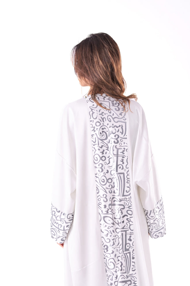 Majesty - White Silver Kaftan